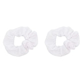 Motique Accessories solid scrunchies white set ready for everyday wear and gentle hold