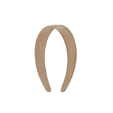 Motique Accessories suede-like headband in beige for comfortable all-day styling.