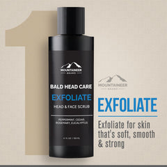 Mountaineer Brand exfoliating scalp scrub texture showing natural abrasives for deep cleansing.
