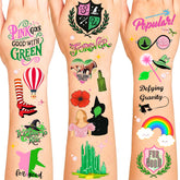Movie Witch Tattoos package includes four sheets of designs for party fun