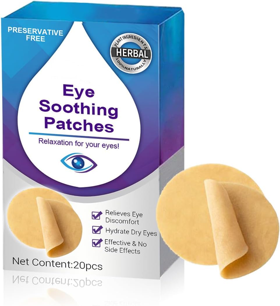 MOXJIN eye care patch under-eye close-up showing fatigue relief potential.