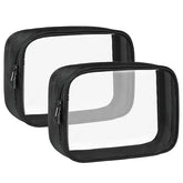 Moyad TSA-approved clear toiletry bag front view for quick security checks.