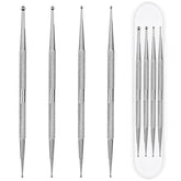 Mozeat Lens dotting-tools-4-pcs-package demonstrates precise nail art creation.