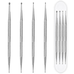 Mozeat Lens dotting-tools-4-pcs-package demonstrates precise nail art creation.