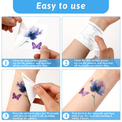 Mozeat Lens lavender tattoo sheets with delicate color details