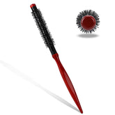 Mozeat Lens mini quiff roller brush with wooden handle for precise styling and grip