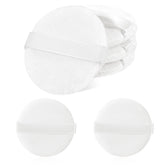 Mozeat Lens white round powder puff 6pc for smooth setting powder application