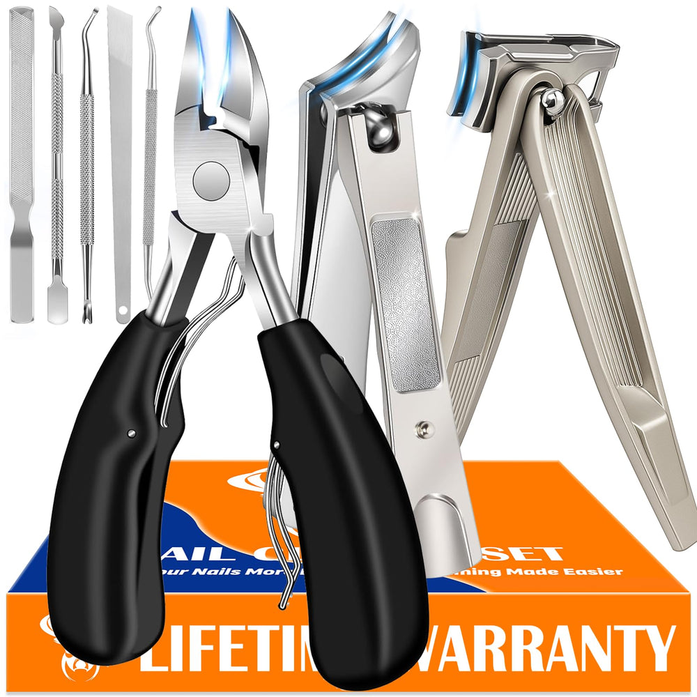MPKDZNE angled-head toenail clippers offer precise trimming for thick nails.