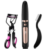 Mpotmiy 3-in-1 heated eyelash curler kit close-up for compact gifting