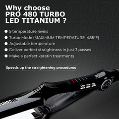 MQ Professional flat iron anatomic design handle for ergonomic use