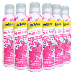 Mr. Bubble Original Foam Soap bubblegum scent bottle shows 8 oz of foamy bath fun.