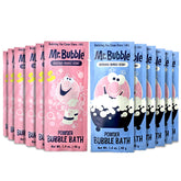 Mr. Bubble retro packaging collection on display, evoking nostalgic bath time memories.
