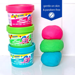 Mr. Bubble Soapy Bath Dough strawberry-scented piece offers gentle cleansing and fun scent.