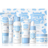 MrCuvaryas Milk Skincare Set on dresser for a gentle daily routine