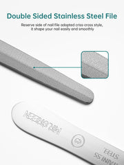 MR.GREEN Curved Nail File with protective travel case for on-the-go grooming.
