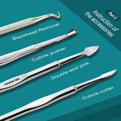MR.GREEN cuticle tools aid gentle nail care and precise grooming.