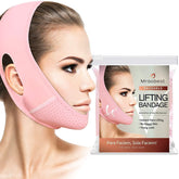 Mroobest ParaFaciem V-Line Mask worn to lift the jawline and reduce sagging.