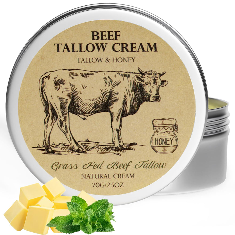 MROUVIK beef tallow honey balm bottle showing easy daily application and nourishment