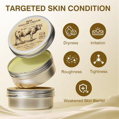 MROUVIK beef-tallow-honey-jar reveals rich texture for dry-skin comfort.