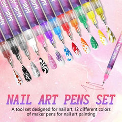 Mrryiio 0.5mm tip close-up enables precise lines for detailed nail art.