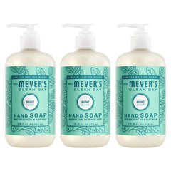 Mrs. Meyer’s Apple Cider hand soap bottle with crisp aroma for refreshed hands