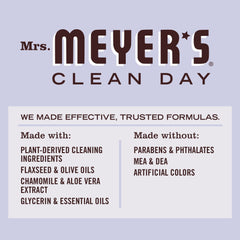 Mrs. Meyer's Clean Day Aloe Vera ingredients nourish skin during shower