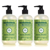 Mrs. Meyer’s Iowa Pine hand soap bottle with essential oils offers a clean, refreshing wash for daily use.