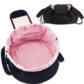 Mrsfox lay-flat makeup bag open for easy access and organized cosmetics.