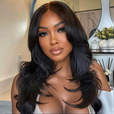 mscoco Wear and Go Glueless Wigs closure detail shows natural hairline for seamless day-to-night wear.