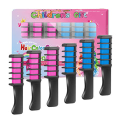 MSDADA hair chalk comb in pink and blue for playful hair art