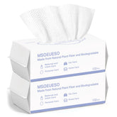 MSOEUESO disposable face towel pack close-up showing thick cotton fibers for gentle cleansing