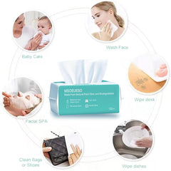MSOEUESO Soft Dry Wipes texture two-sided detail for gentle cleansing.