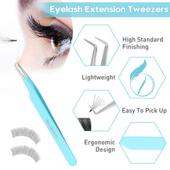 Ms.Queen lash tweezers ergonomic lightweight design to reduce fatigue during long sessions.