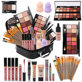 MTDXILTAI makeup kit bag open, convenient travel storage for on-the-go makeup.