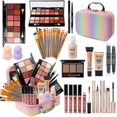 MTDXILTAI Rainbow Makeup Case keeps essentials organized for easy, on-the-go beauty touch-ups.