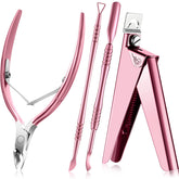 Mudder acrylic nail clippers kit pink rose closeup for precise at-home manicure