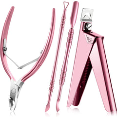 Mudder acrylic nail clippers kit pink rose closeup for precise at-home manicure
