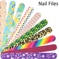 Mudder colorful emery boards offer vibrant filing for nails at home or in the salon.