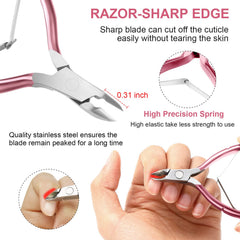 Mudder cuticle nipper pink rose with comfortable grip for clean cuticle trimming