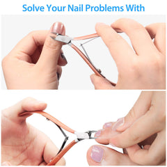 Mudder cuticle trimmer with pointed blade close-up for clean cuts.