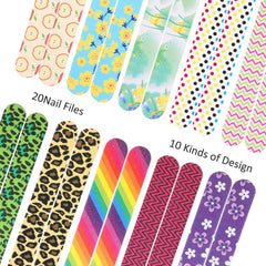 Mudder double-sided nail files shape nails smoothly with a comfortable round edge.