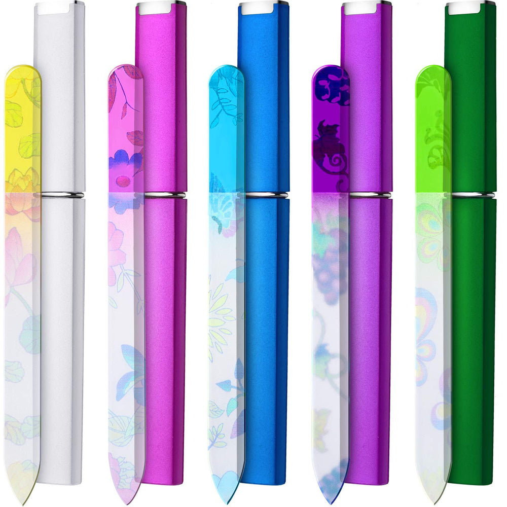 Mudder glass nail file closeup shows crystal glass for precise shaping and smooth filing.