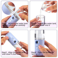 Mudder nano facial mister blue front portable mist for makeup setting