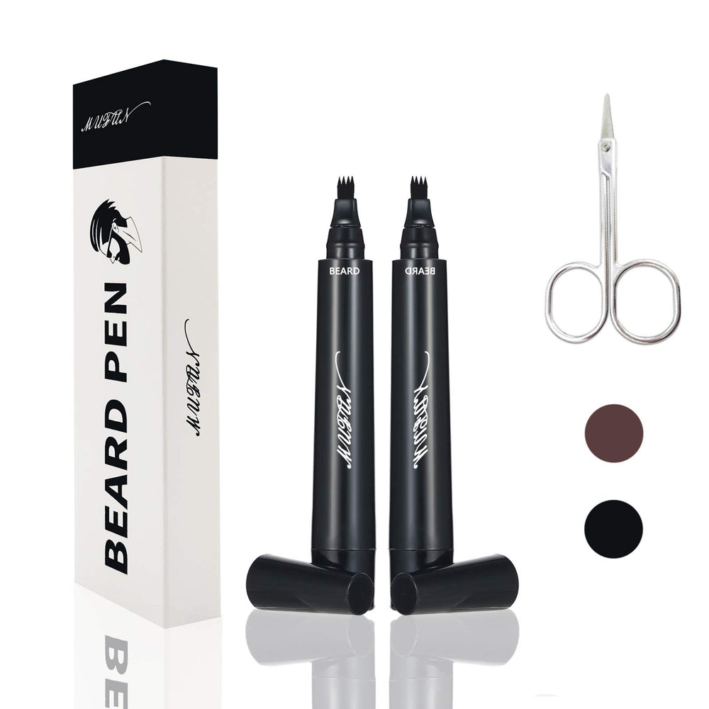 MUFUN beard pencil 2pcs packaging, portable travel set.
