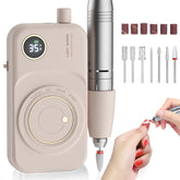 mUGLE portable-nail-drill-35000rpm in-use for fast acrylic removal