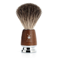 MÜHLE RYTMO pure badger brush handle with chrome accents delivers lasting luxury grooming