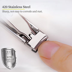 Munkees Ultra-Thin Nail Clippers Keychain with ring ready to attach to keys.