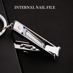 Munkees Ultra-Thin Nail Clippers Keychain stainless steel close-up shows durable finish.