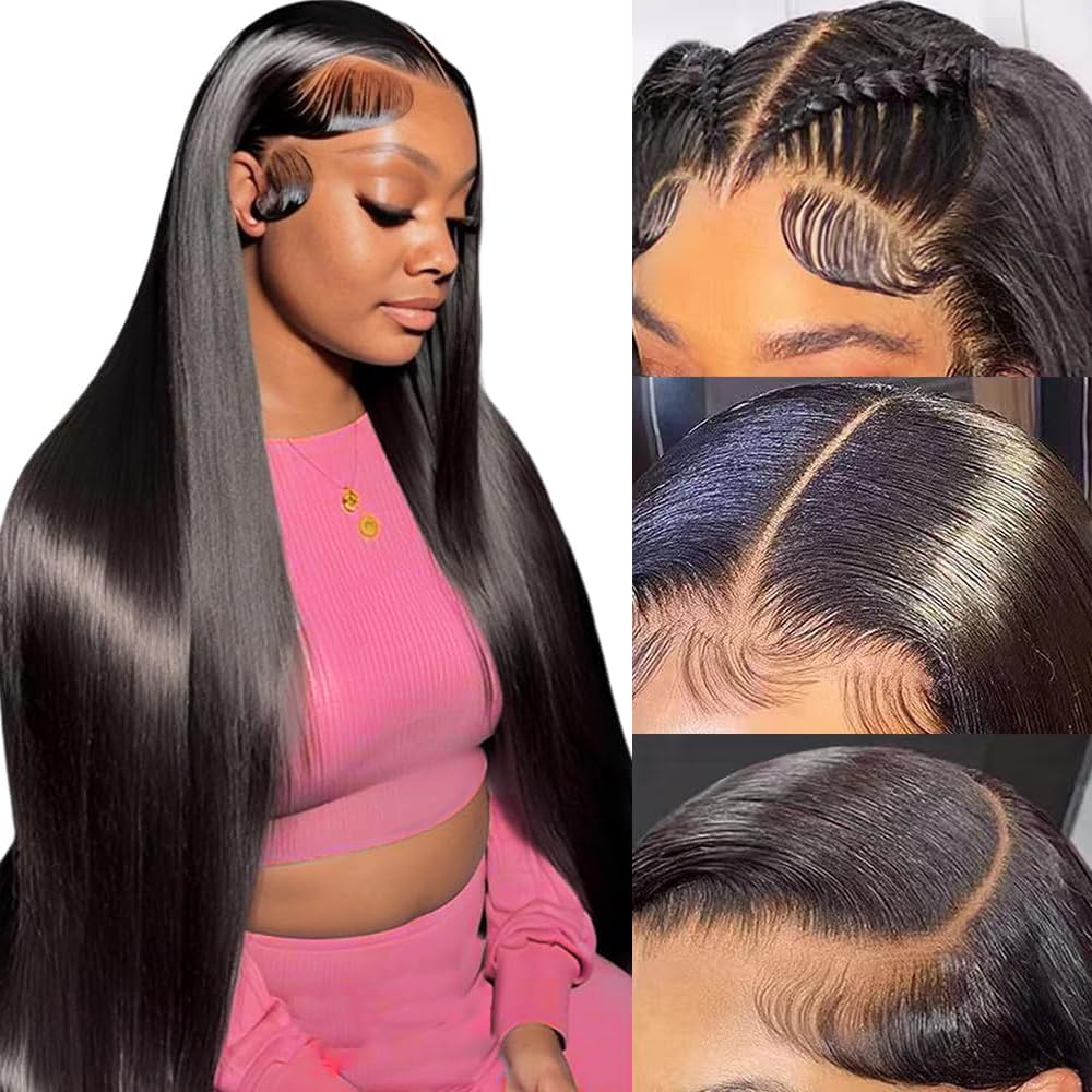 MUNONG 30inch 13x6 lace-front wig in human hair for long, natural-looking daily wear.