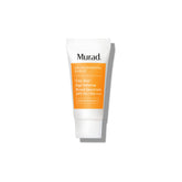 Murad City Skin Age Defense SPF 50 bottle closeup showing mineral sunscreen protection for daily wear.